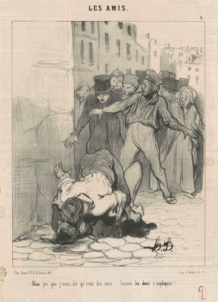 Men verre enn jeg forteller deg at de er venner... av Honoré Daumier