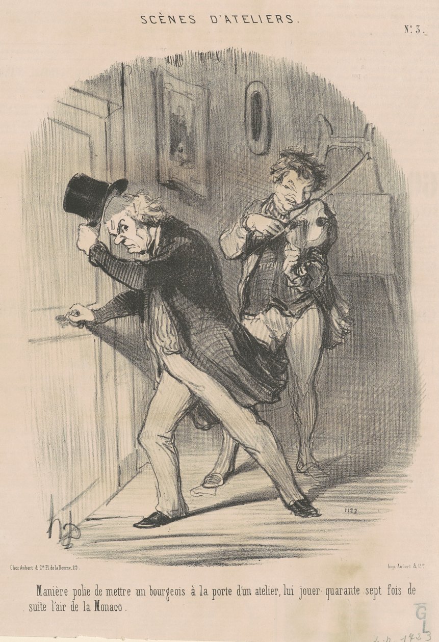 Høflig måte å sette ... på døren ... av Honoré Daumier