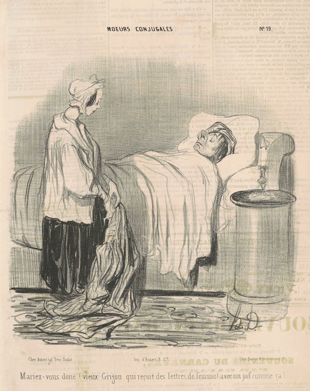 Så gift deg! gamle grigou... av Honoré Daumier