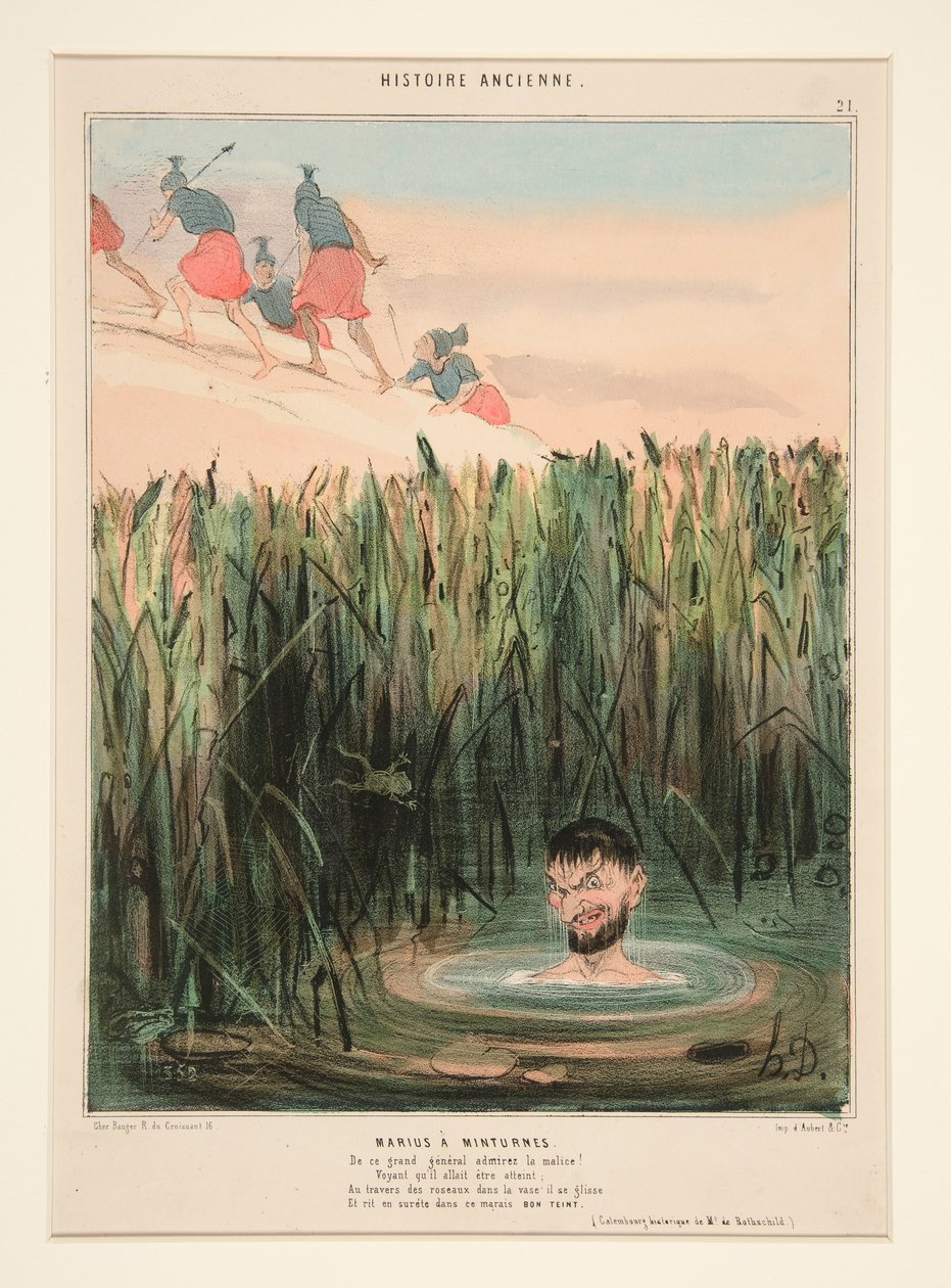 Marius ved Minturnae. Beundre ondskapen til denne store generalen av Honoré Daumier