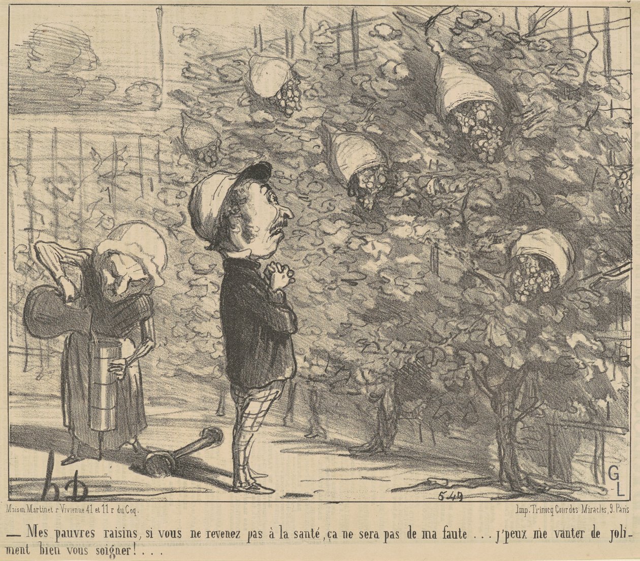 Mine dårlige grunner, hvis du ikke kommer tilbake til hoppet... av Honoré Daumier