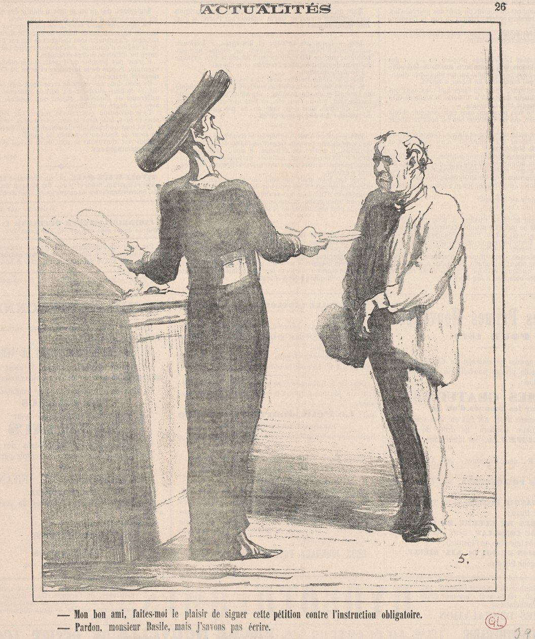Min gode venn, gi meg gleden av å signere... av Honoré Daumier