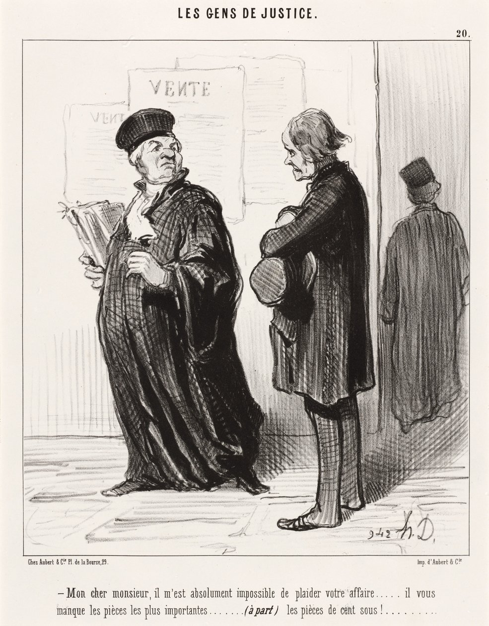 Min kjære herr... umulig å føre saken din av Honoré Daumier