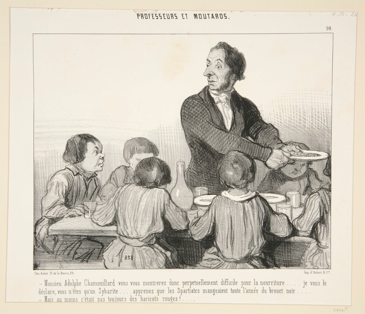 Monsieur Adolphe Chamouillard, du vil derfor vise deg frem. #10 av lærere og hummere av Honoré Daumier