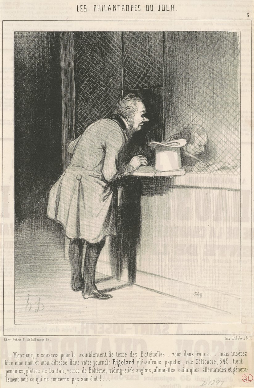 Sir, jeg abonnerer på jordskjelvet... av Honoré Daumier