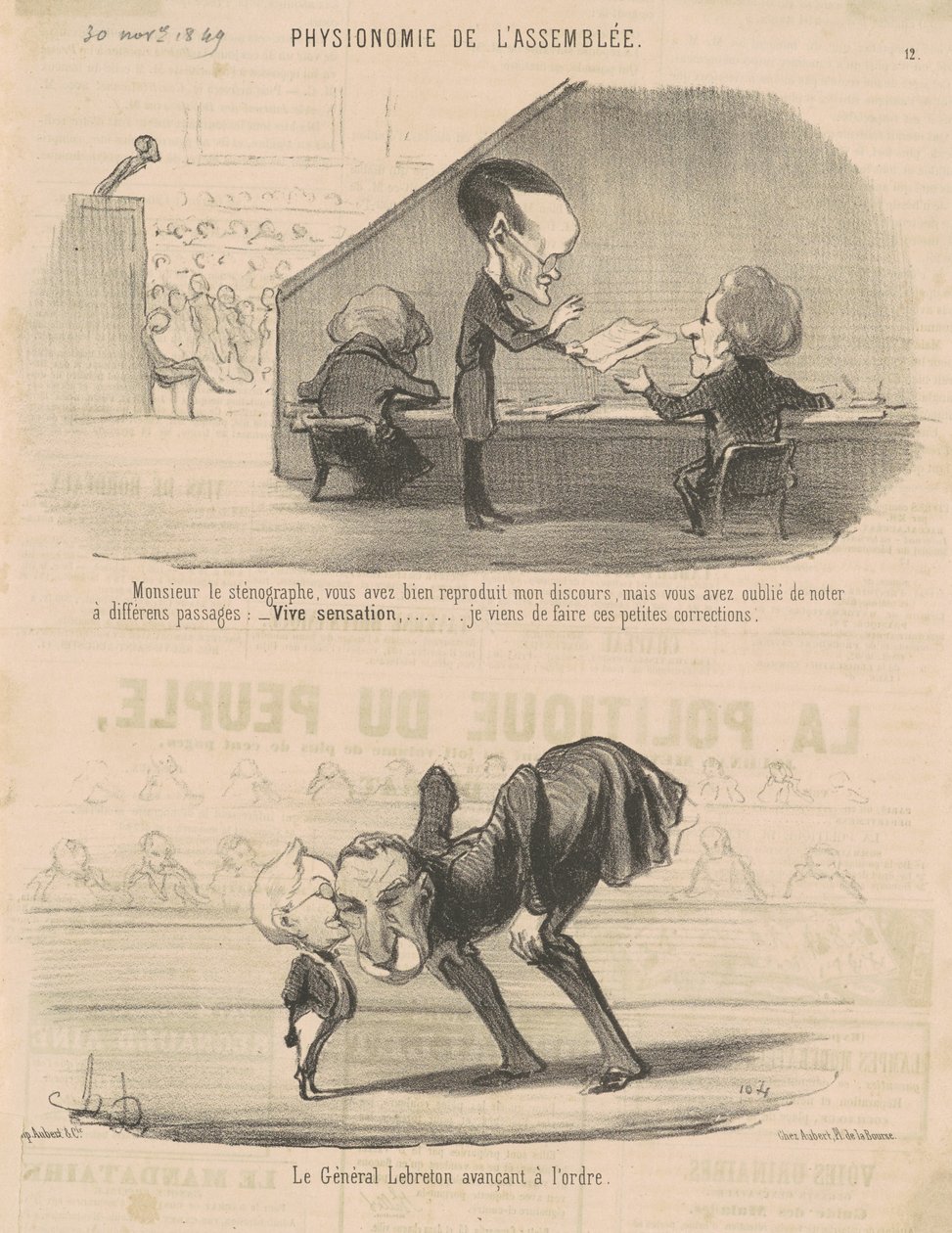 Herr stenograf... av Honoré Daumier