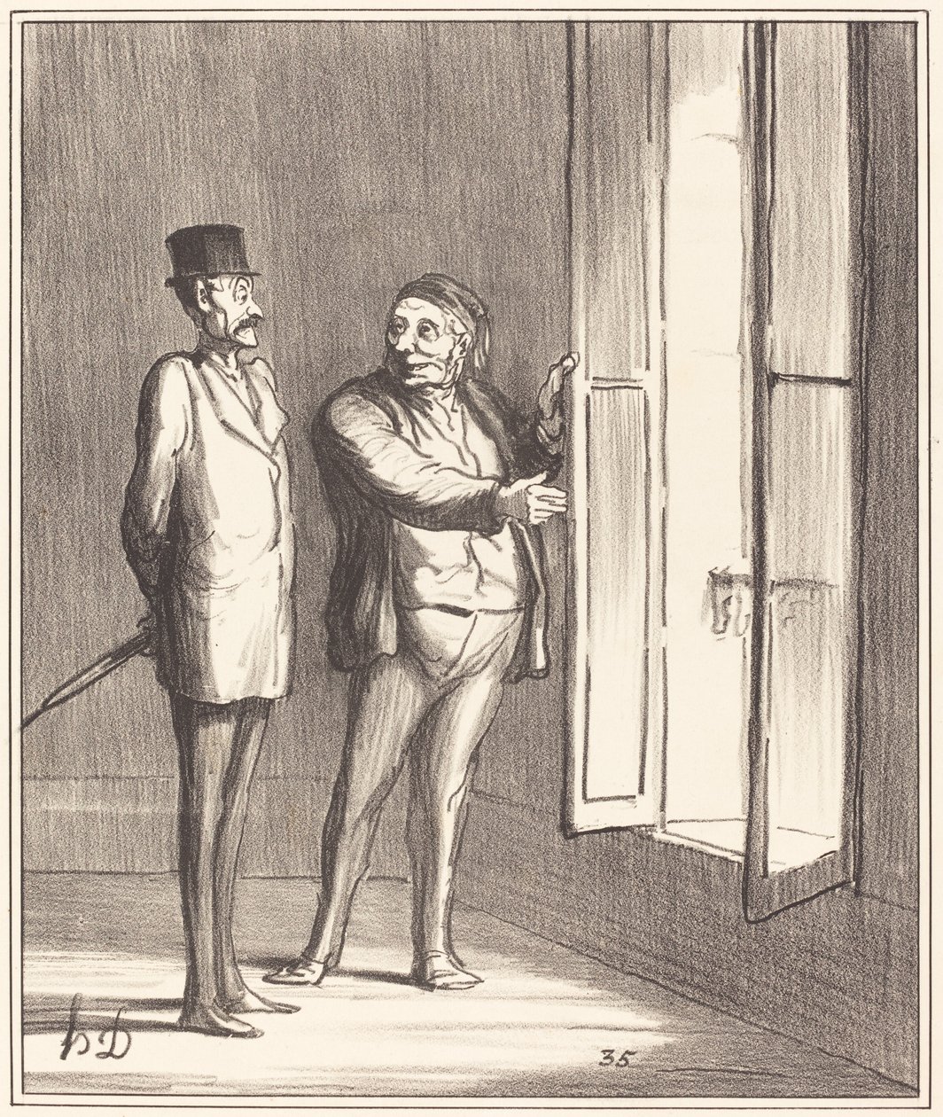Sir vil ha det bra her... av Honoré Daumier