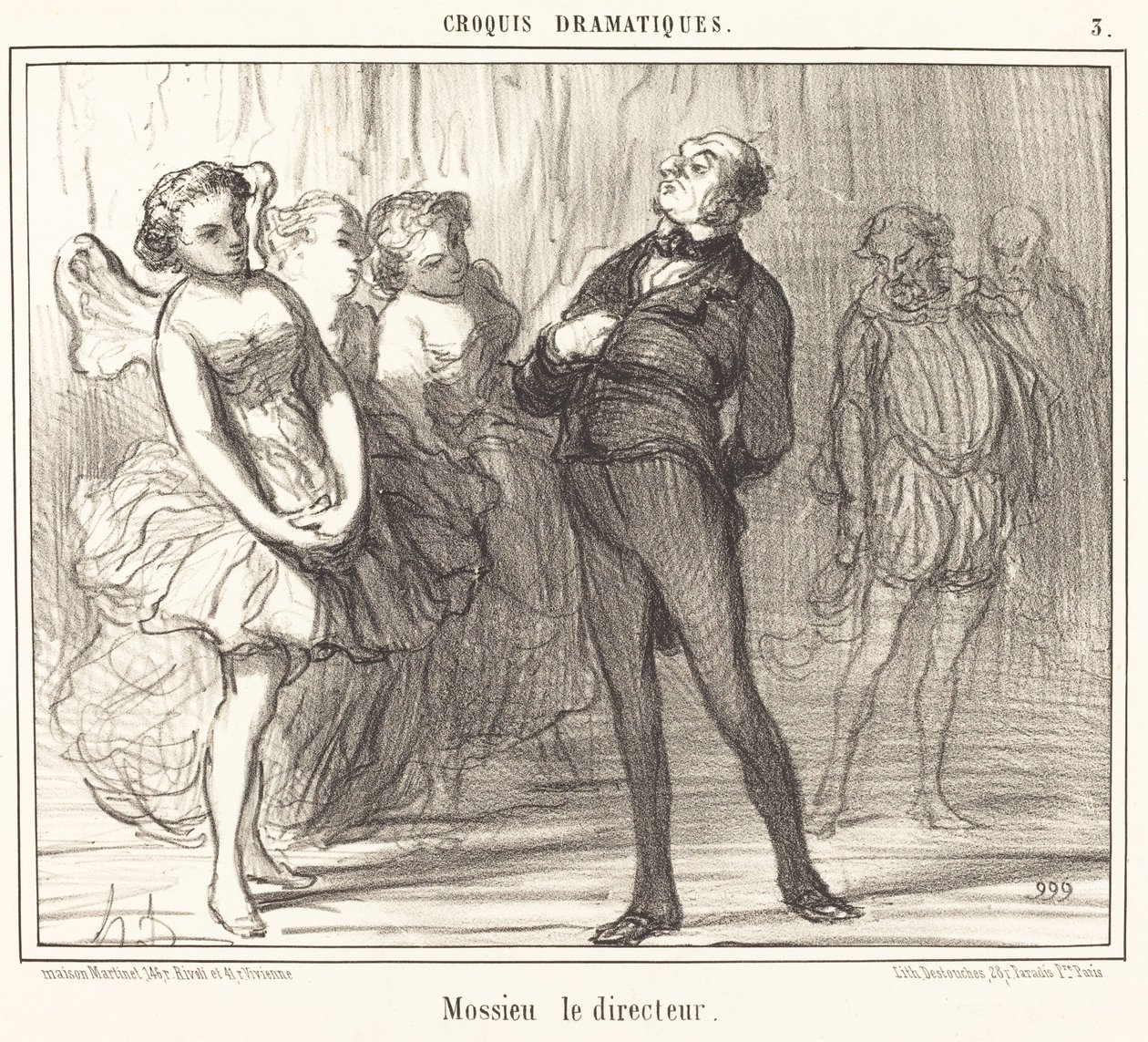 Regissøren Mossie av Honoré Daumier