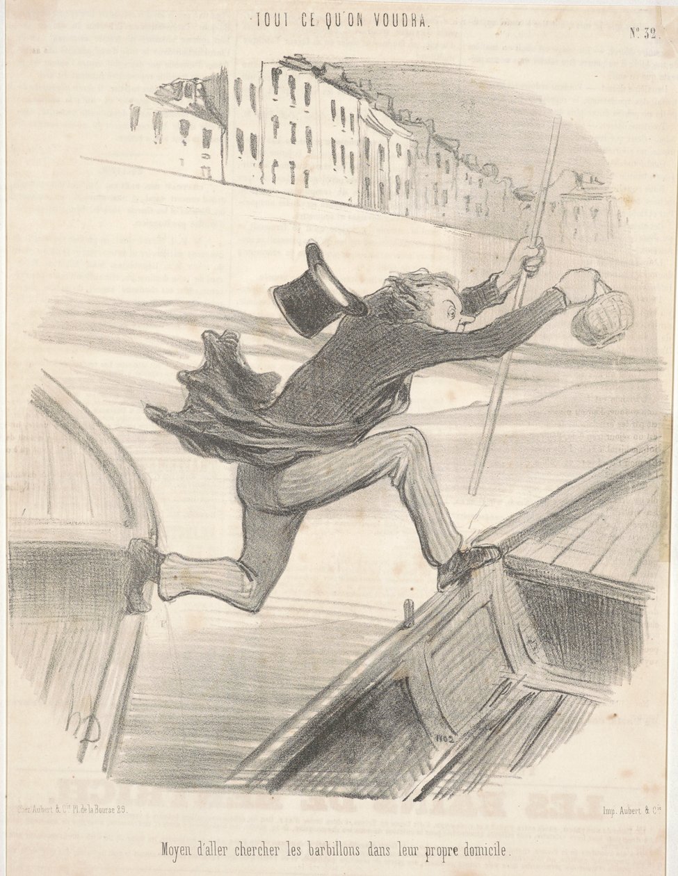 Midler til å hente vektstengene i sitt eget hjem av Honoré Daumier