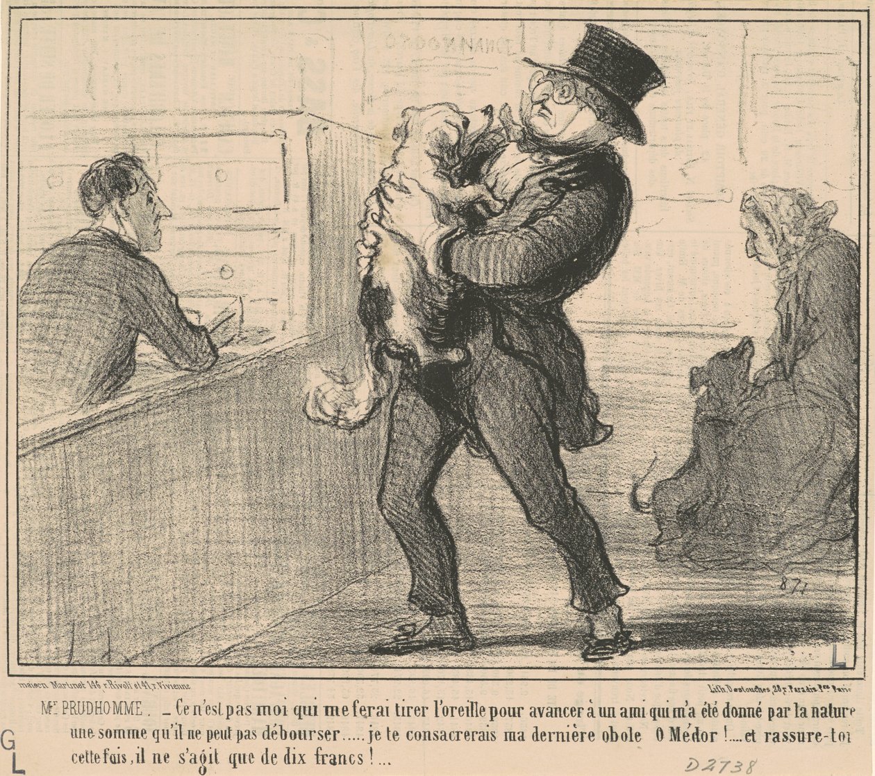 Mr Prudhomme...det er ikke jeg som skal lage meg selv... av Honoré Daumier