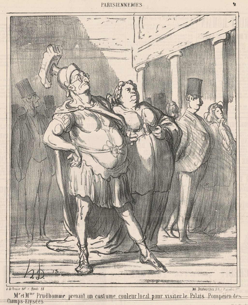 Mr. og Mrs. Prudhomme tar en ... av Honoré Daumier