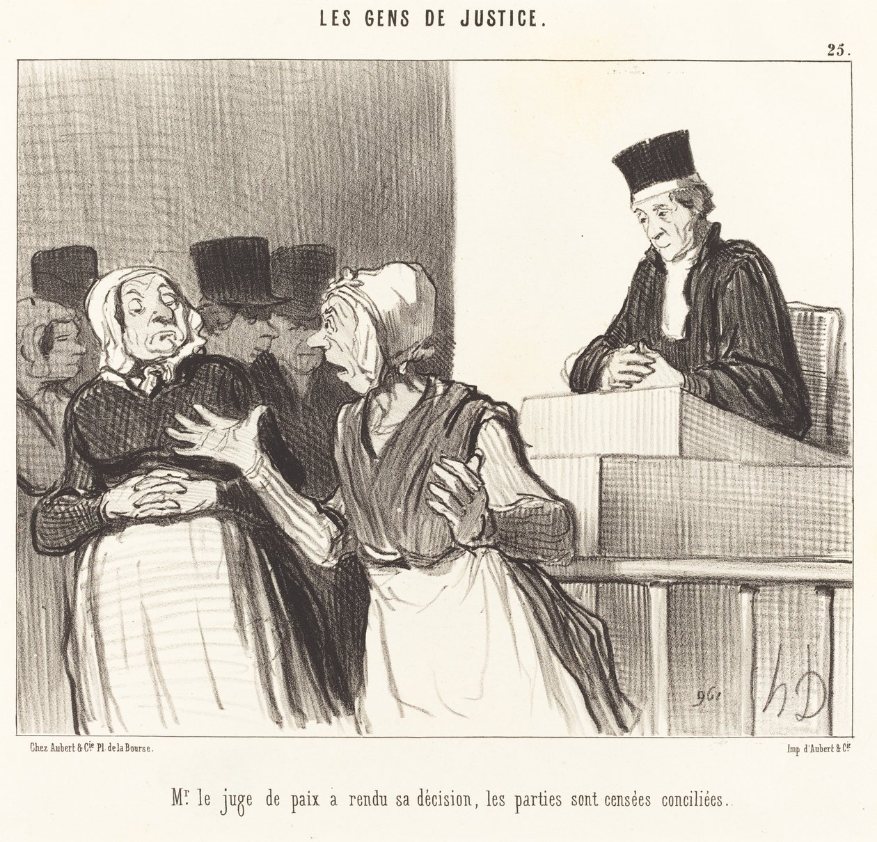 Herr Fredsdommer har avsagt sin avgjørelse... av Honoré Daumier