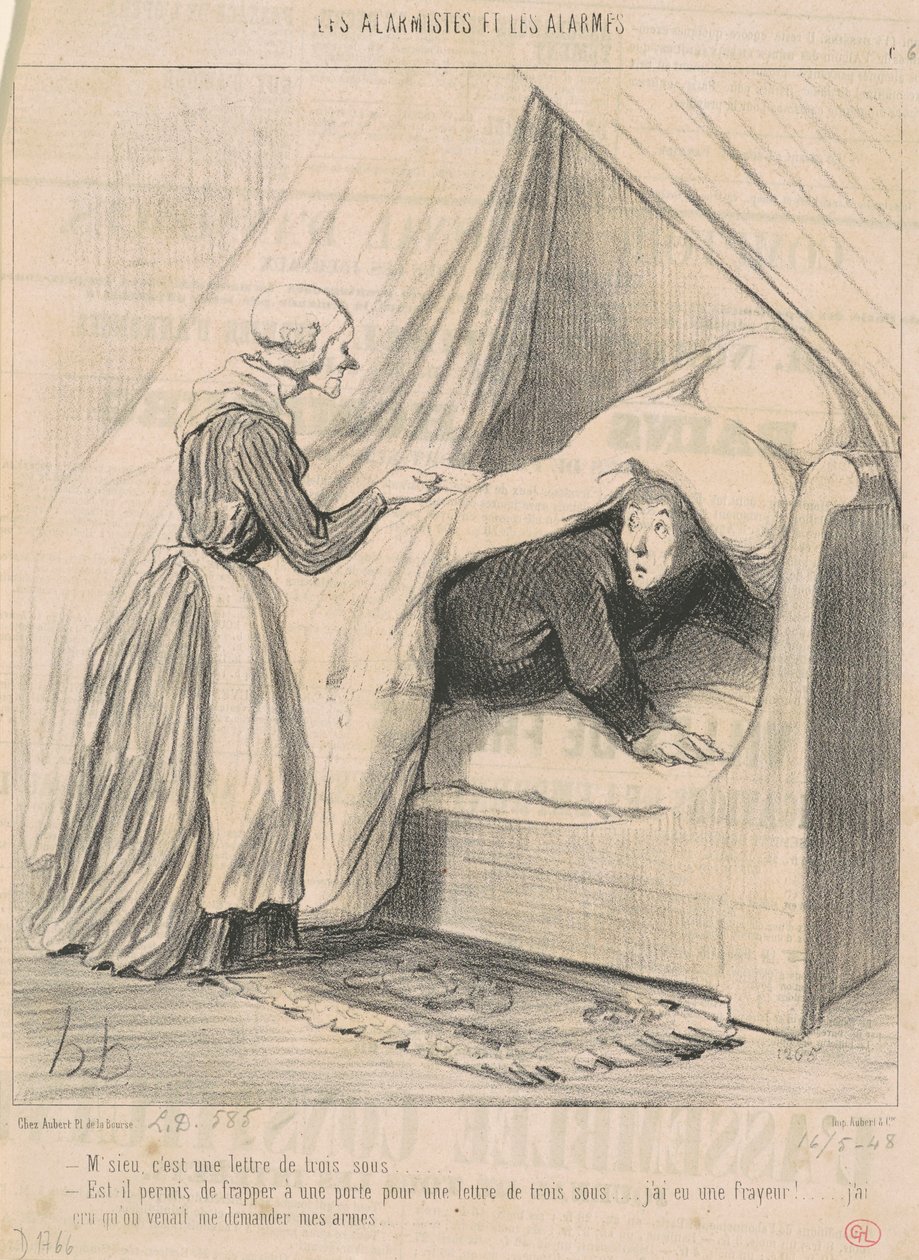 Sir, det er et brev på tre cent... av Honoré Daumier