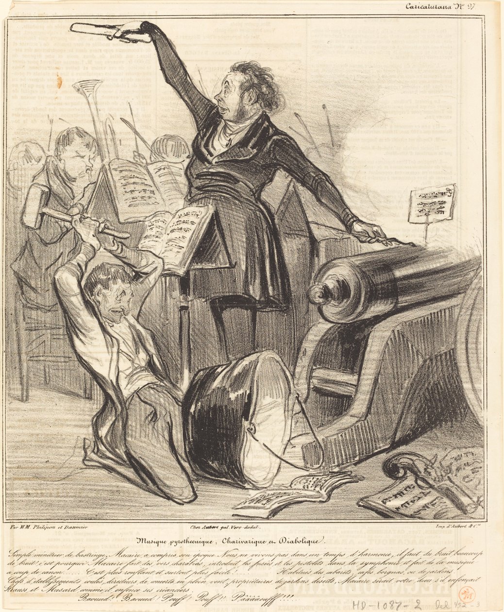 Pyroteknisk, karivarisk og diabolsk musikk av Honoré Daumier