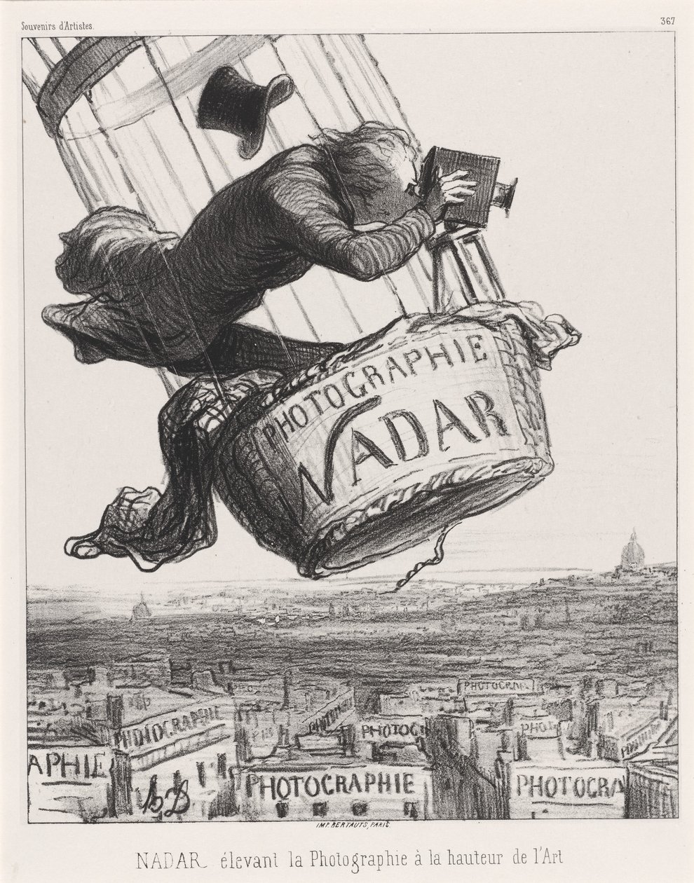 Nadar løfter fotografi til høyden av kunst av Honoré Daumier
