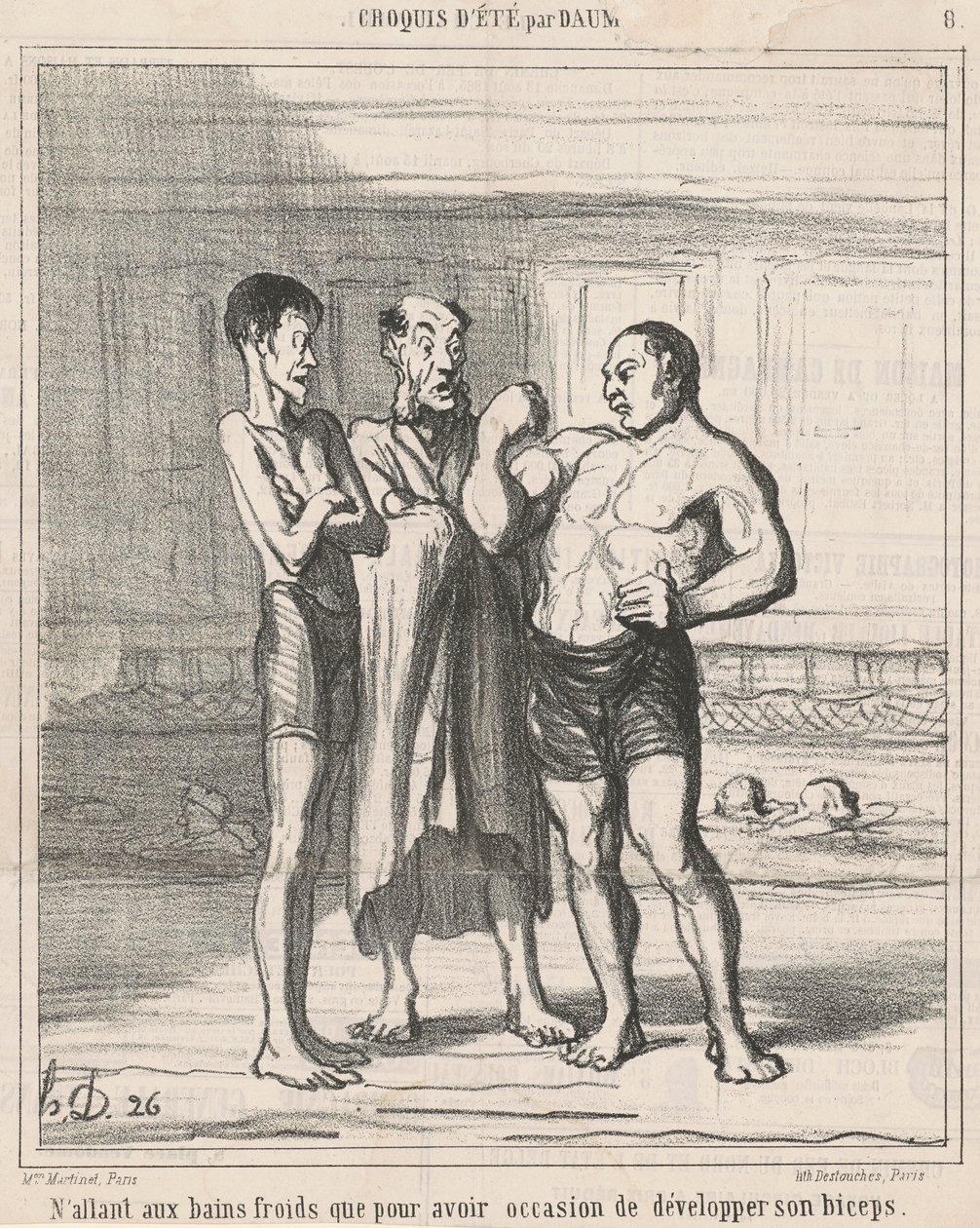 Går bare i kaldt bad... av Honoré Daumier