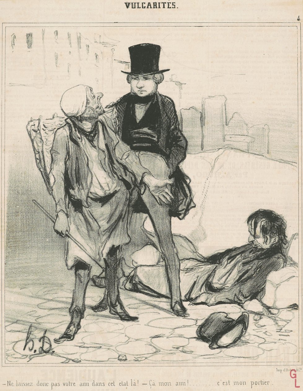 Ikke la vennen din være i denne tilstanden! av Honoré Daumier