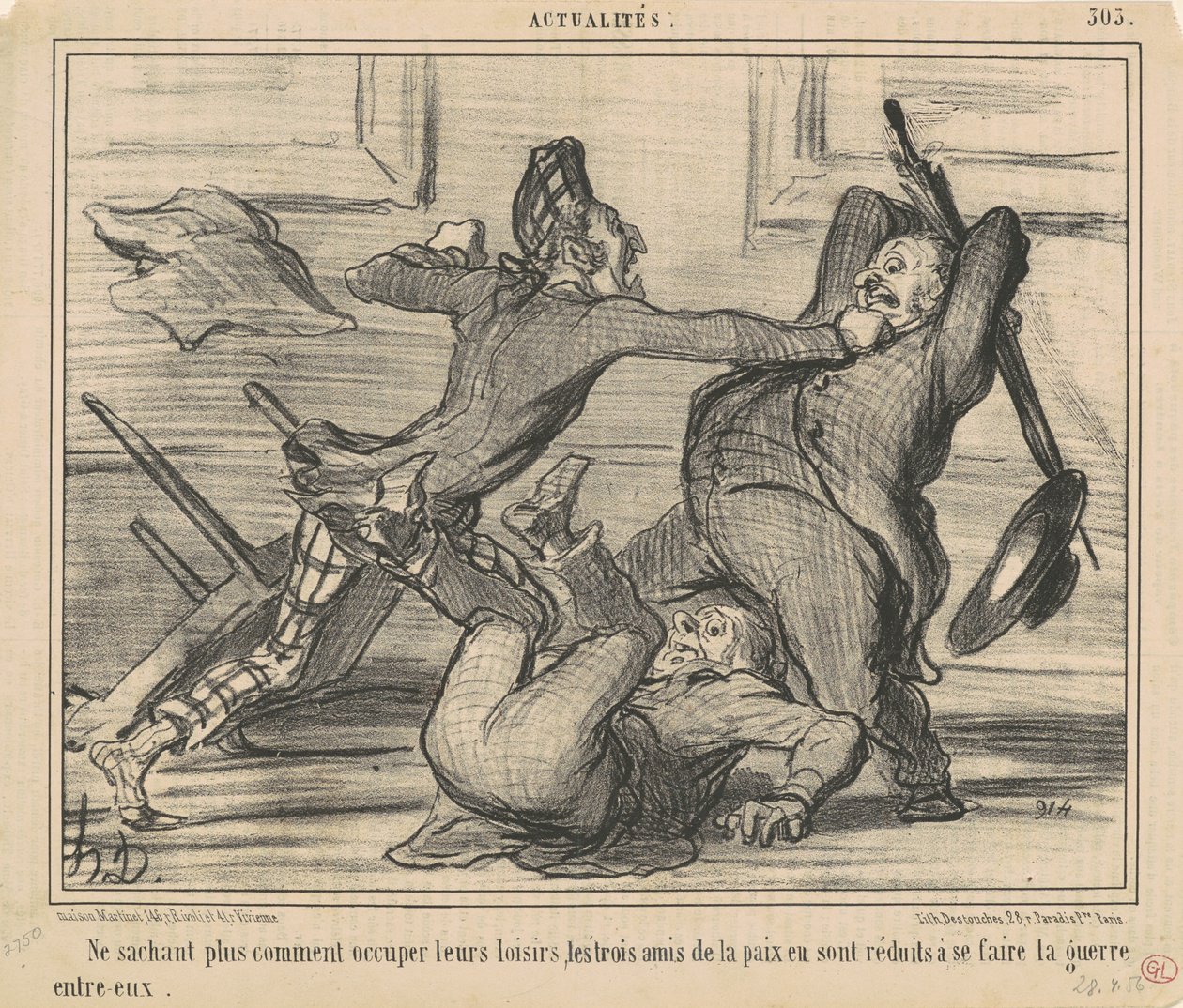 Vet ikke lenger hvordan de skal bruke fritiden sin ... av Honoré Daumier