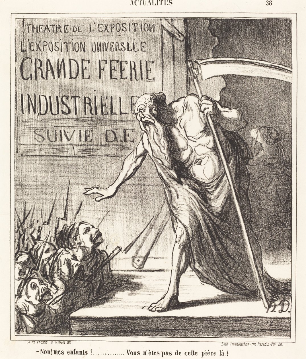Nu... nu ești din camera aceea! norvegian av Honoré Daumier
