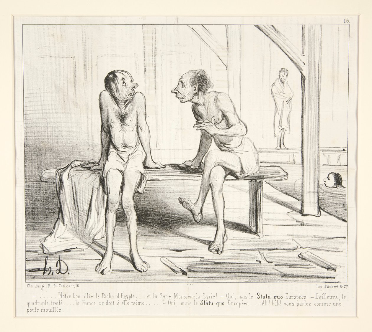 Vår gode allierte Pacha d av Honoré Daumier