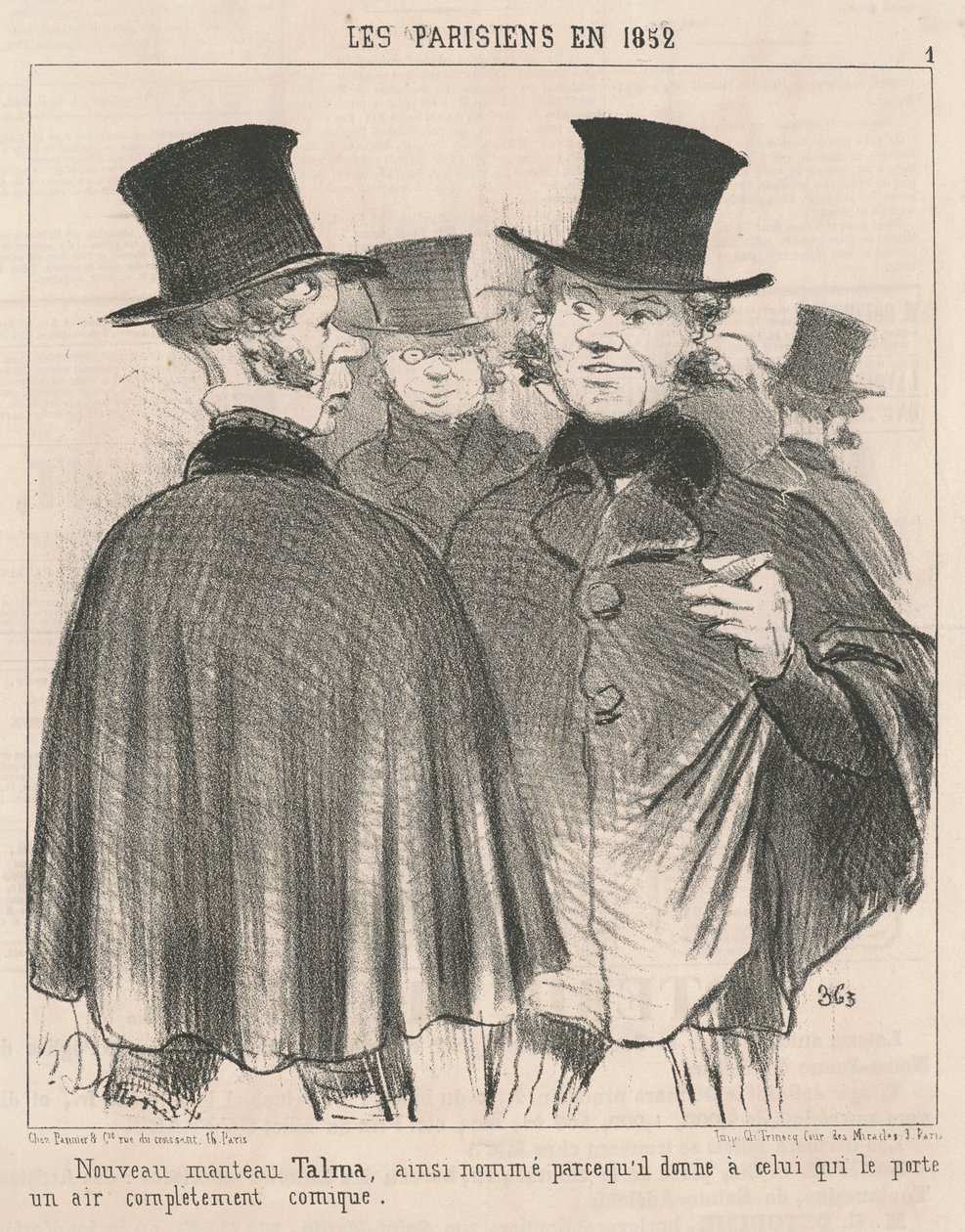 Ny talma kåpe av Honoré Daumier