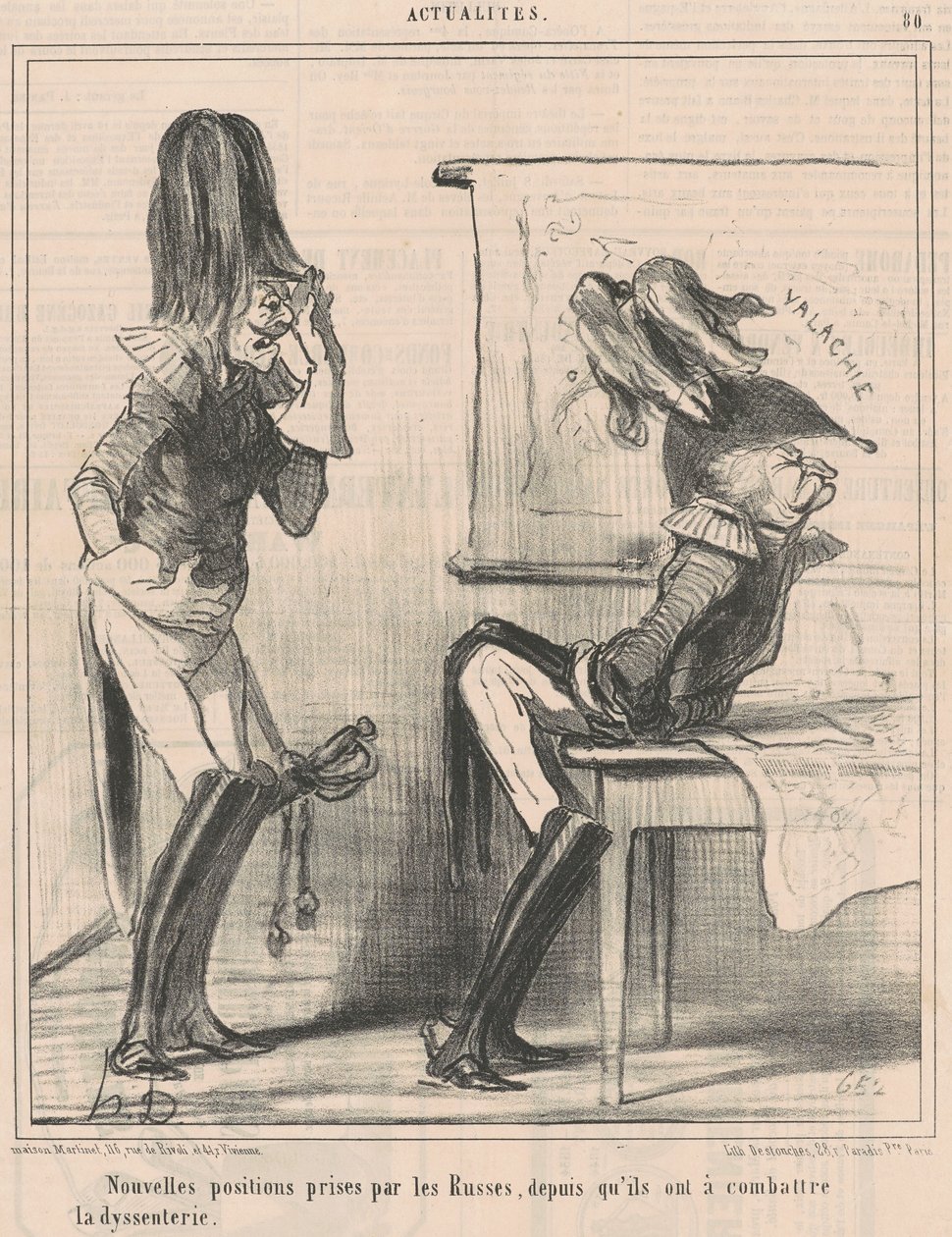Nye posisjoner tatt av russerne ... av Honoré Daumier