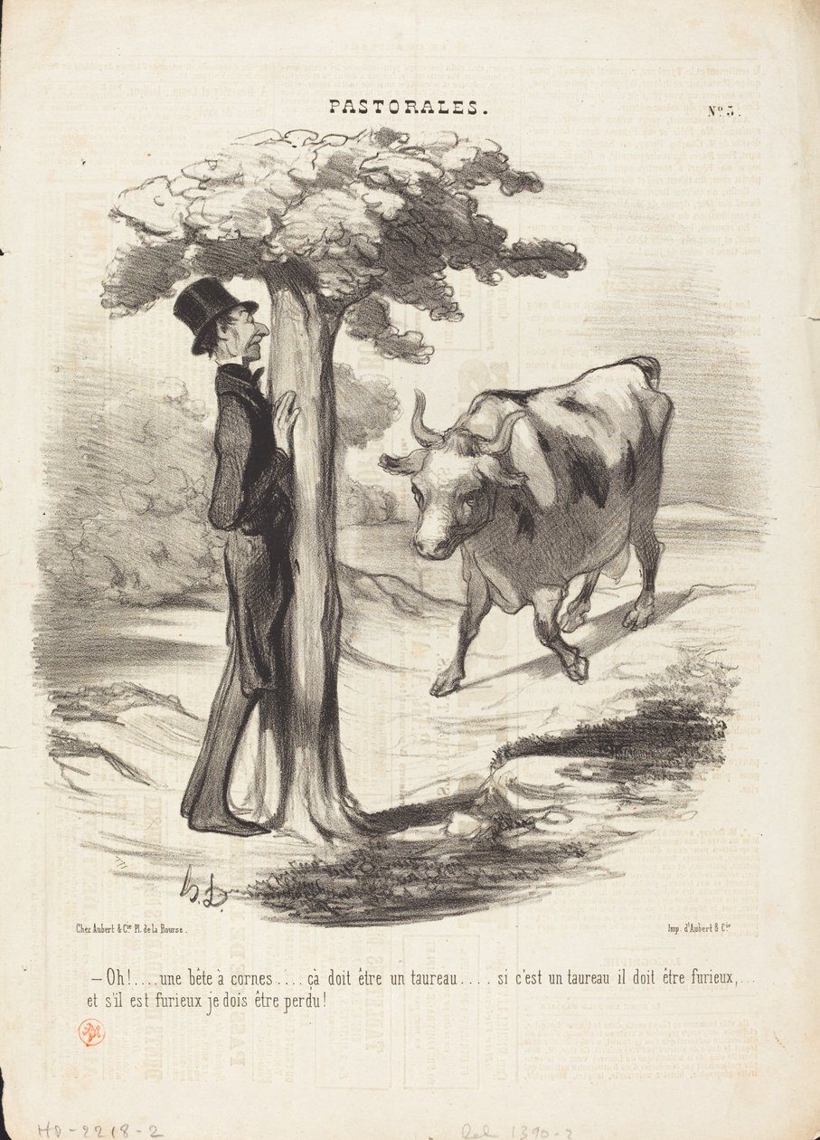 Å! ... et hornbeist ... av Honoré Daumier