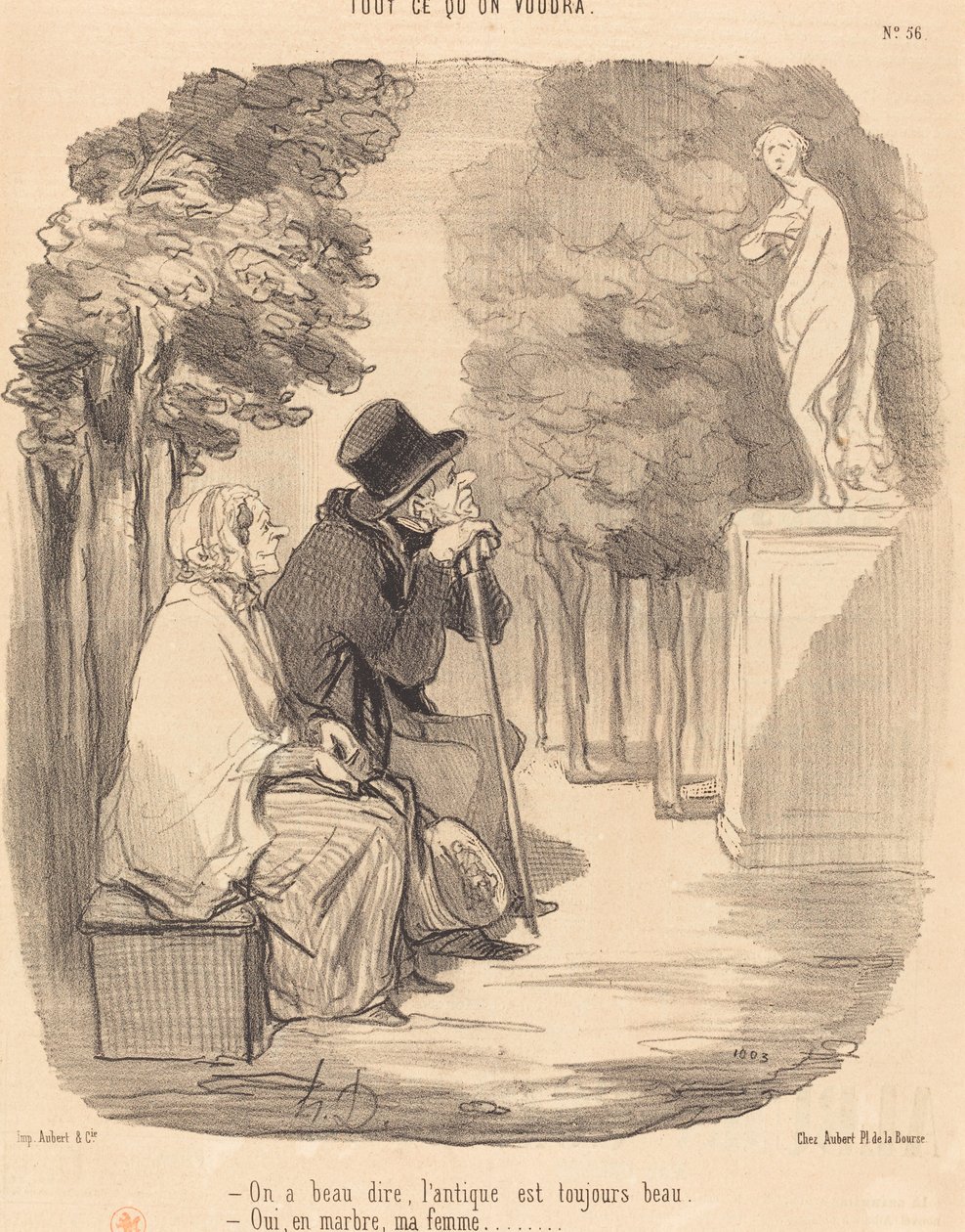 Det kan sies at det antikke alltid er vakkert... av Honoré Daumier