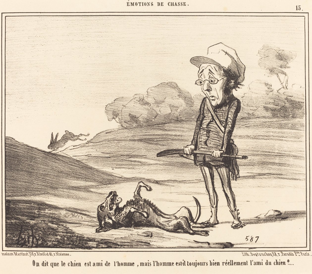 De sier at hunden er en venn av mennesker... av Honoré Daumier