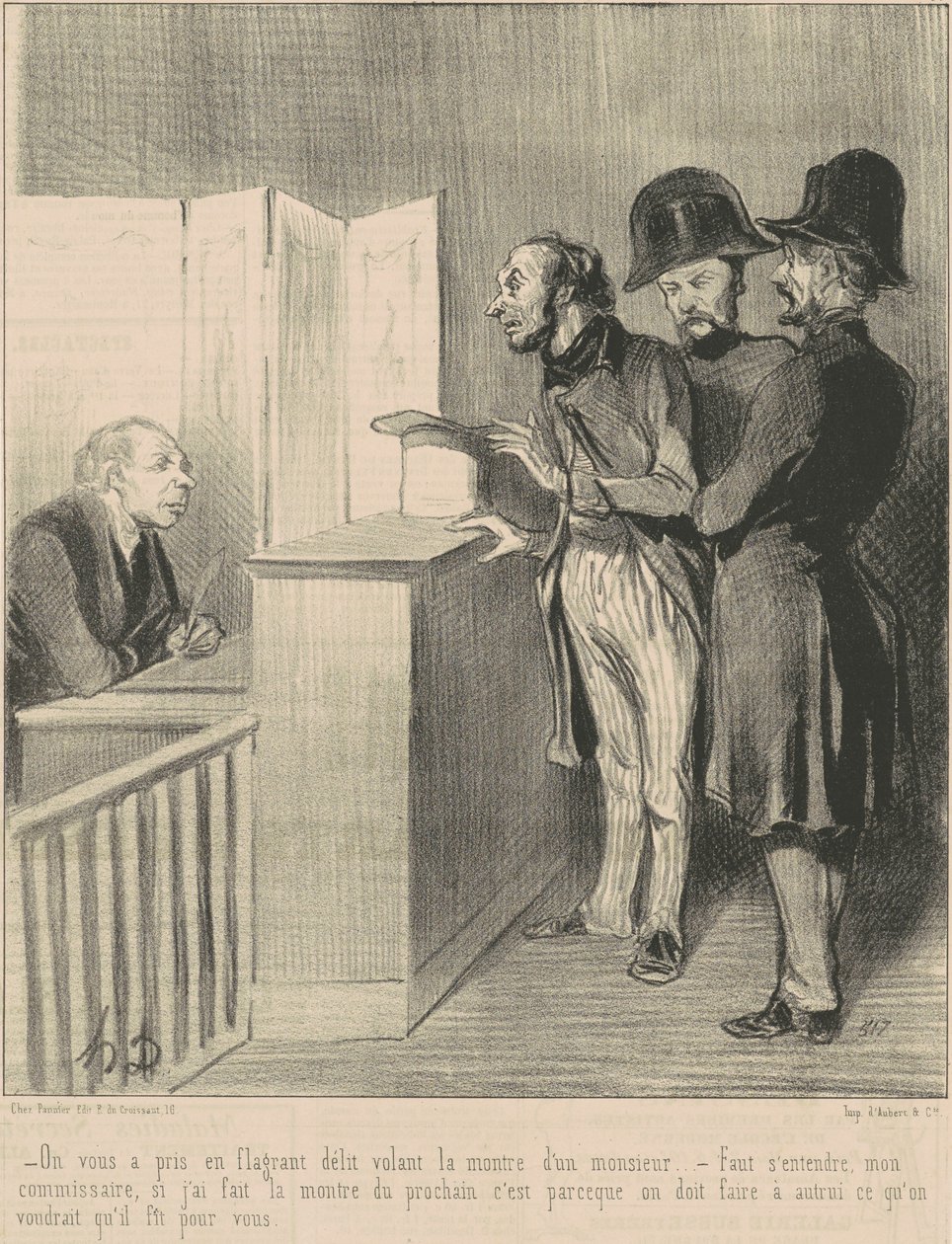 Du ble tatt på fersk gjerning... av Honoré Daumier