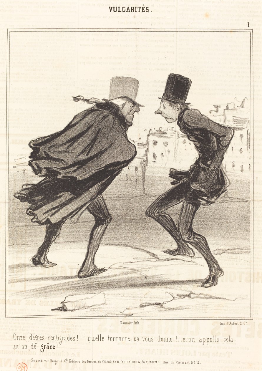 Elleve grader celsius! av Honoré Daumier
