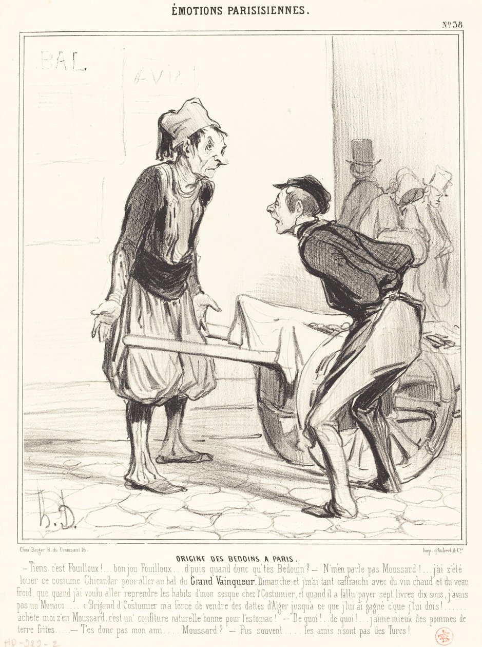 Opprinnelsen til Bedoinene i Paris av Honoré Daumier