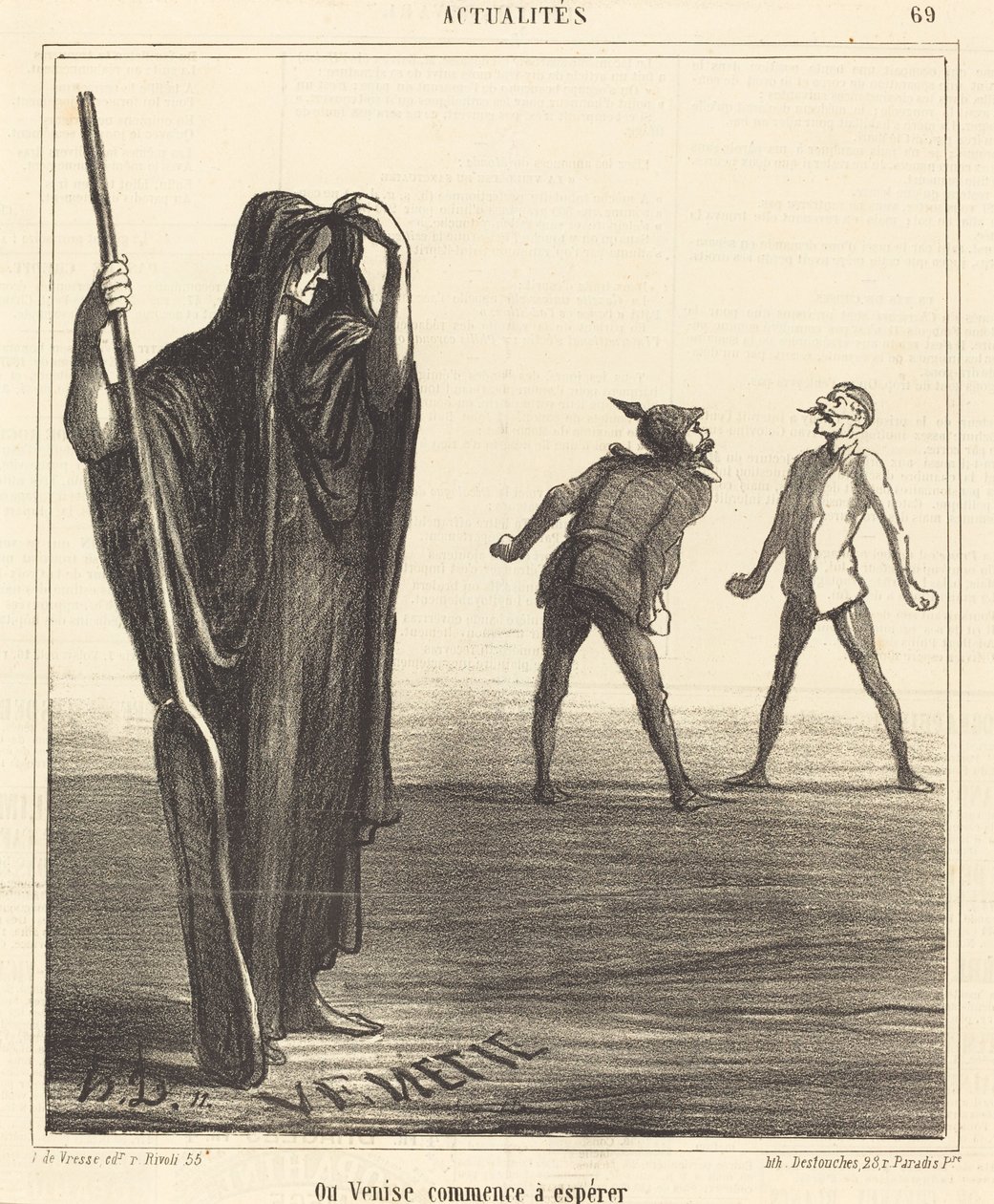 Hvor Venezia begynner å håpe av Honoré Daumier