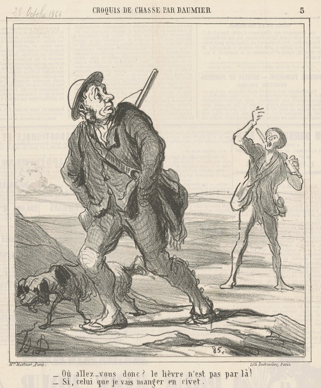 Hvor skal du? av Honoré Daumier