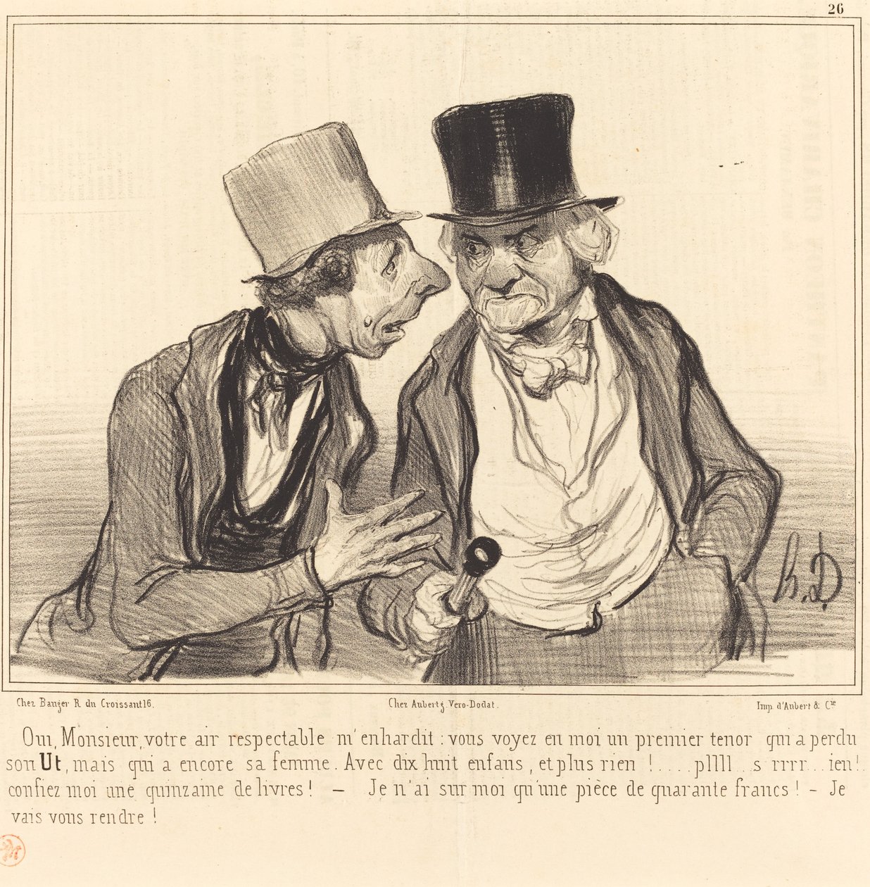 Ja, sir, din respektable luft oppmuntrer meg... av Honoré Daumier