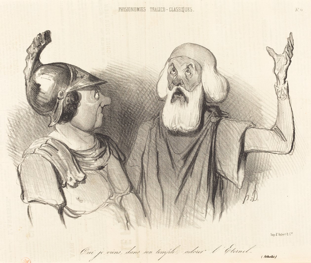 Ja, jeg kommer, i templet hans... av Honoré Daumier