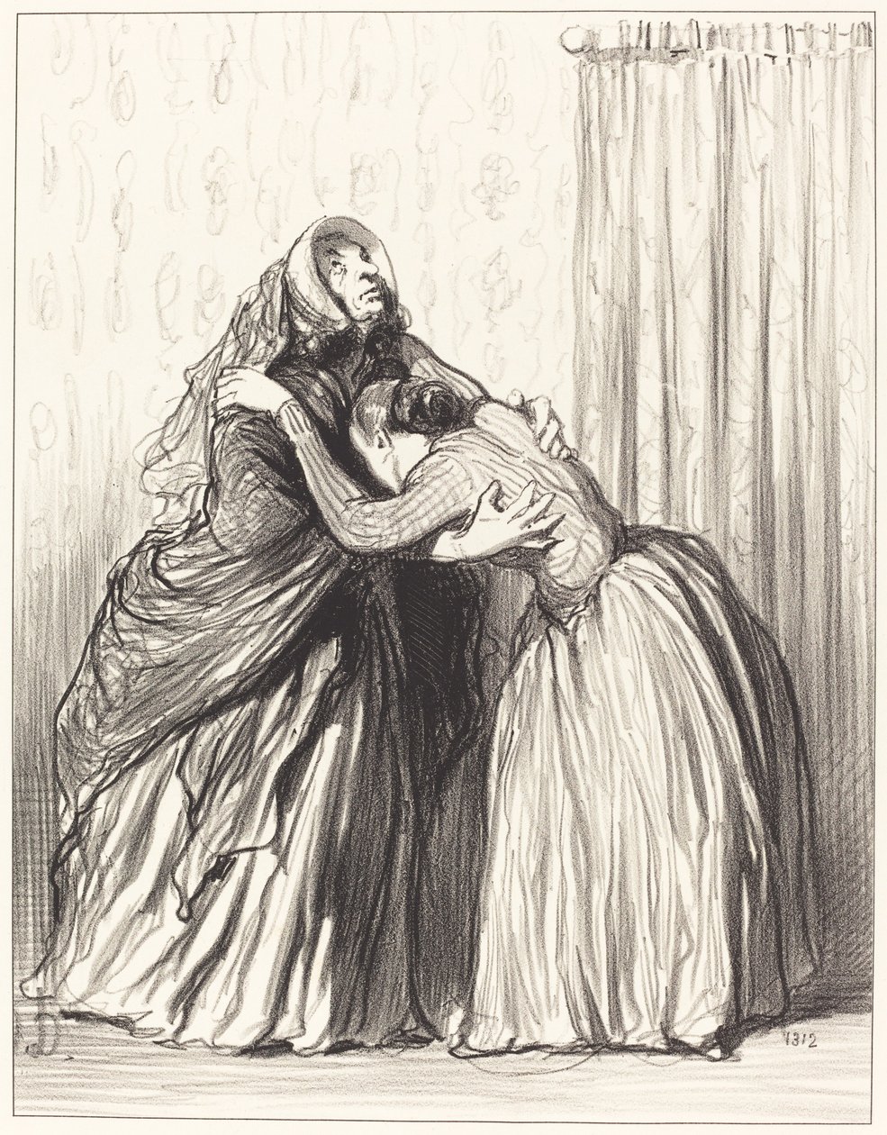 Ja, min kjære, mannen min har svelget min verdighet... av Honoré Daumier