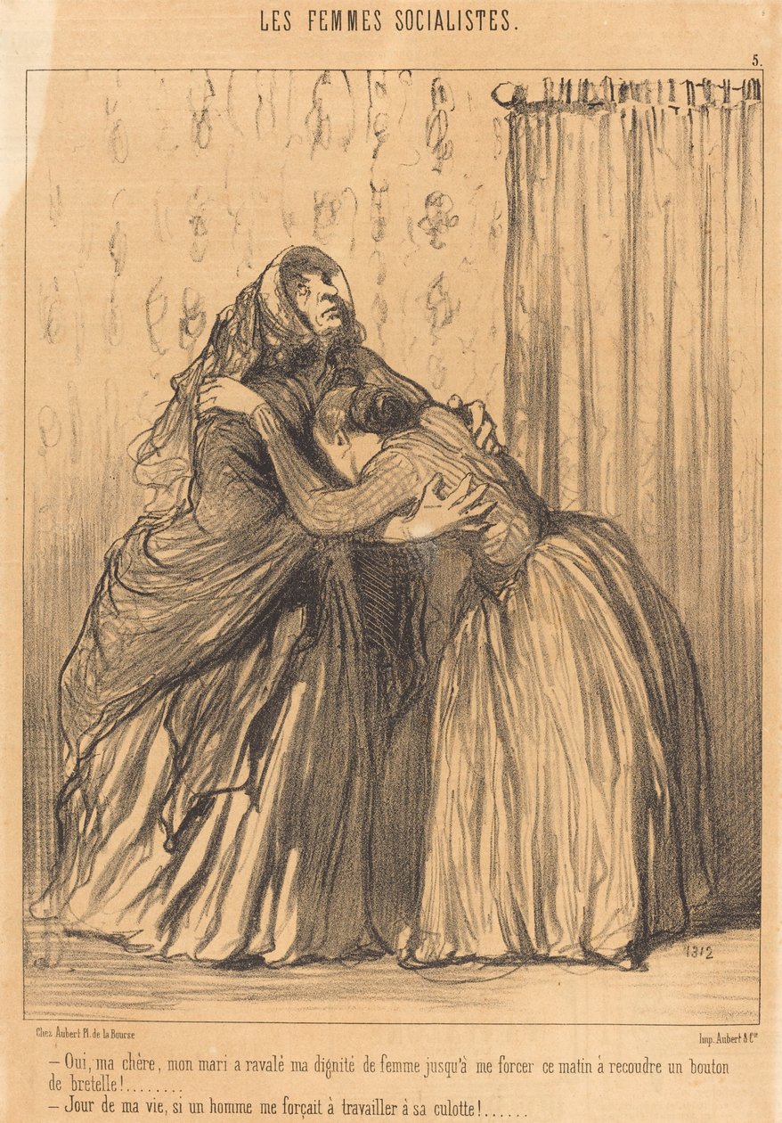 Ja, min kjære, mannen min har svelget min verdighet... av Honoré Daumier
