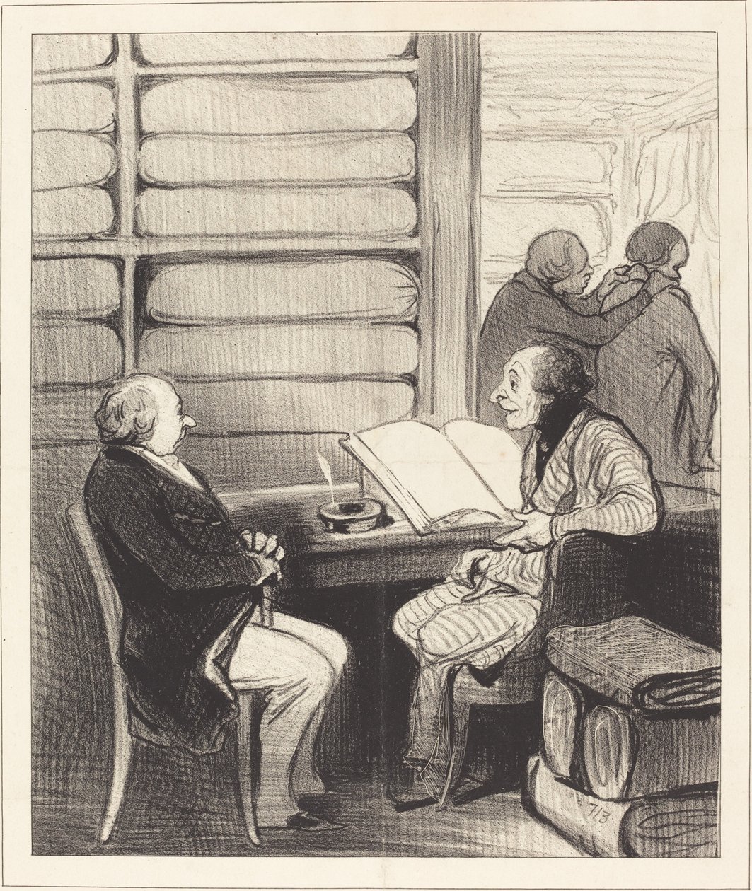 Ja, min kjære Monsieur Badoulard, jeg vil... av Honoré Daumier