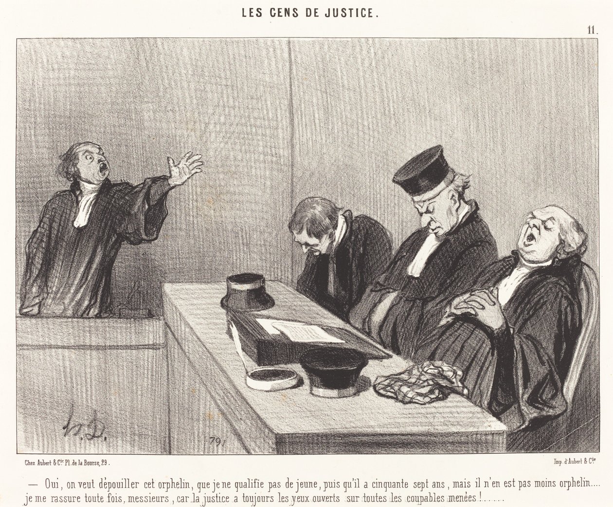 Ja, vi ønsker å rane denne foreldreløse... av Honoré Daumier