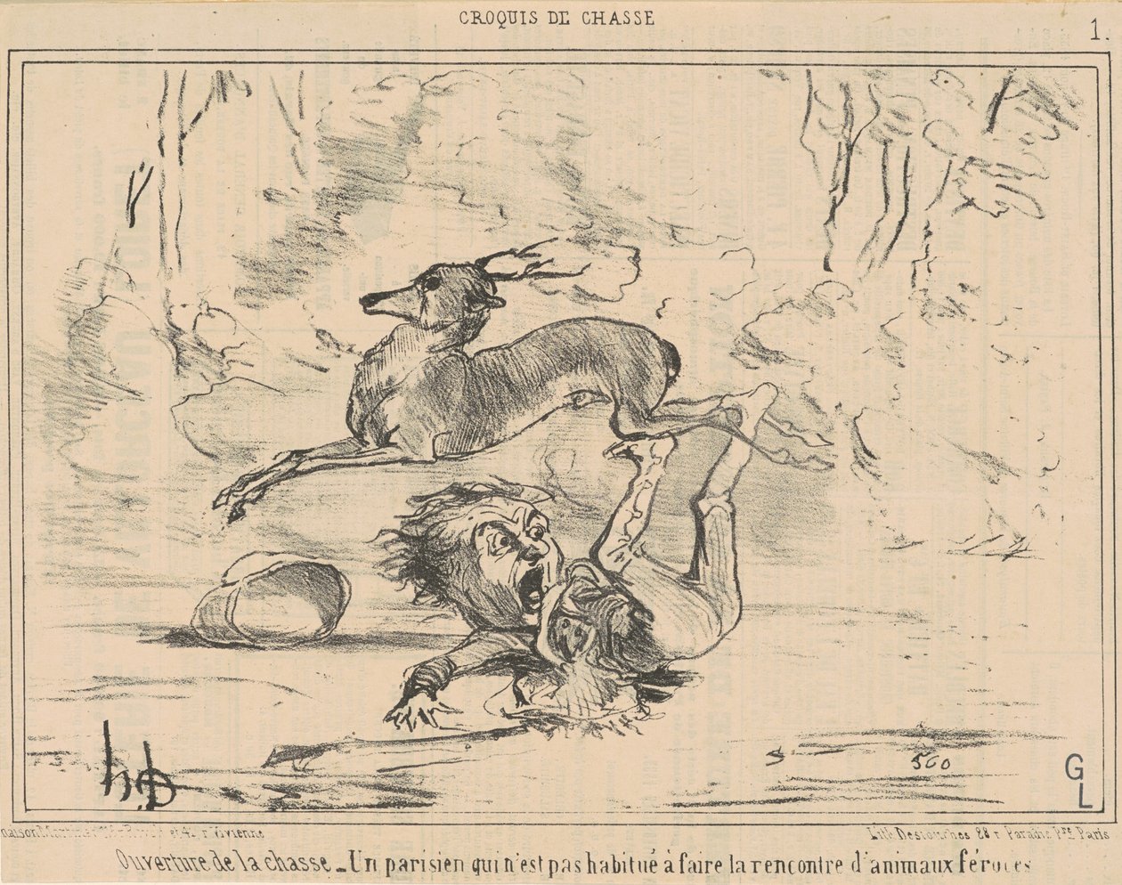 Åpning av jakten av Honoré Daumier