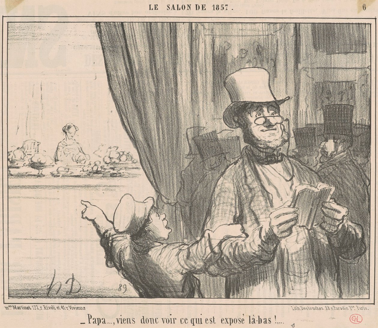 Pappa... så kom og se hva som er... av Honoré Daumier
