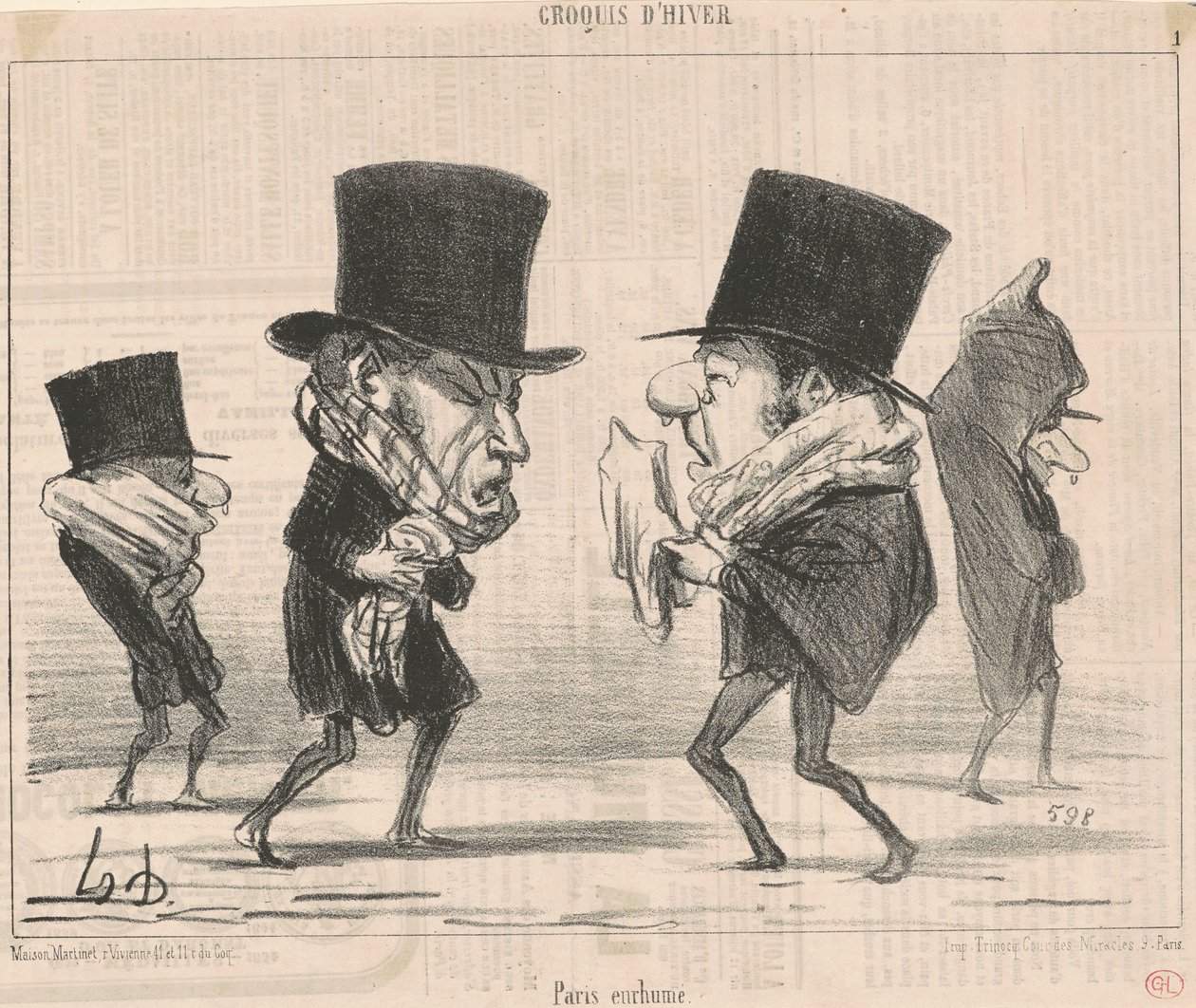 Paris er forkjølet av Honoré Daumier