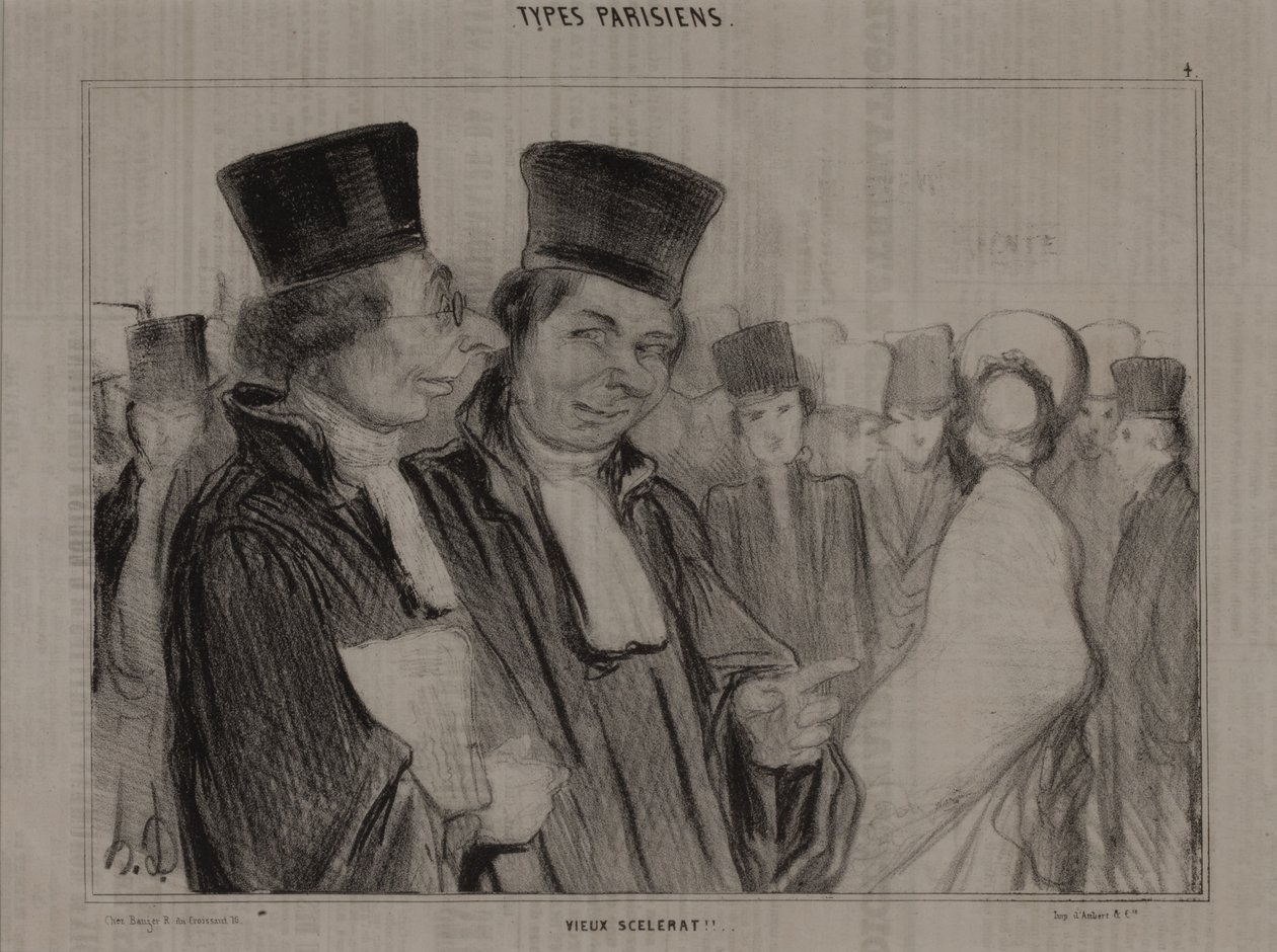 Parisiske typer, nei. 4: Gammel skurk! av Honoré Daumier