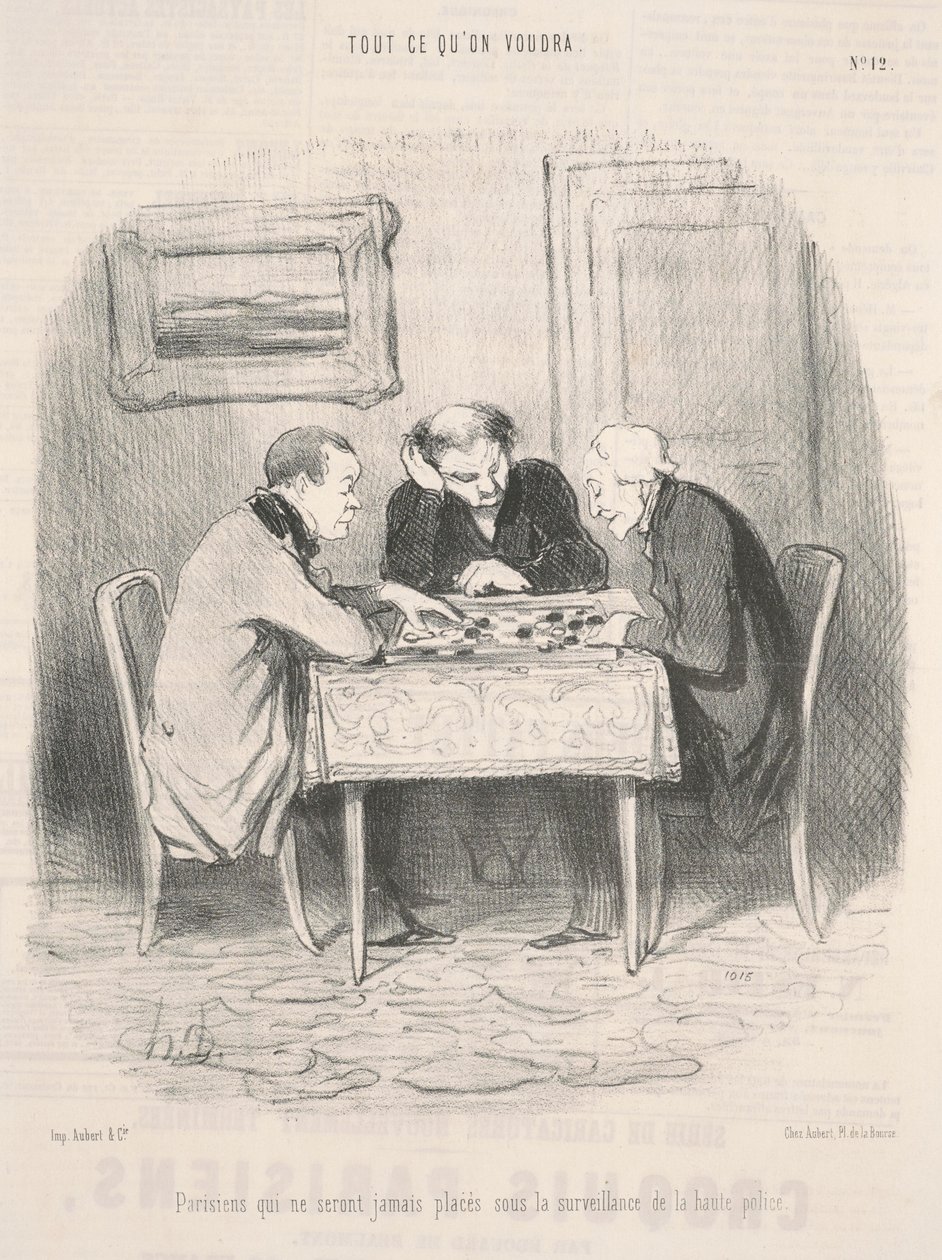 Parisere som aldri vil være ... under overvåking ... av Honoré Daumier