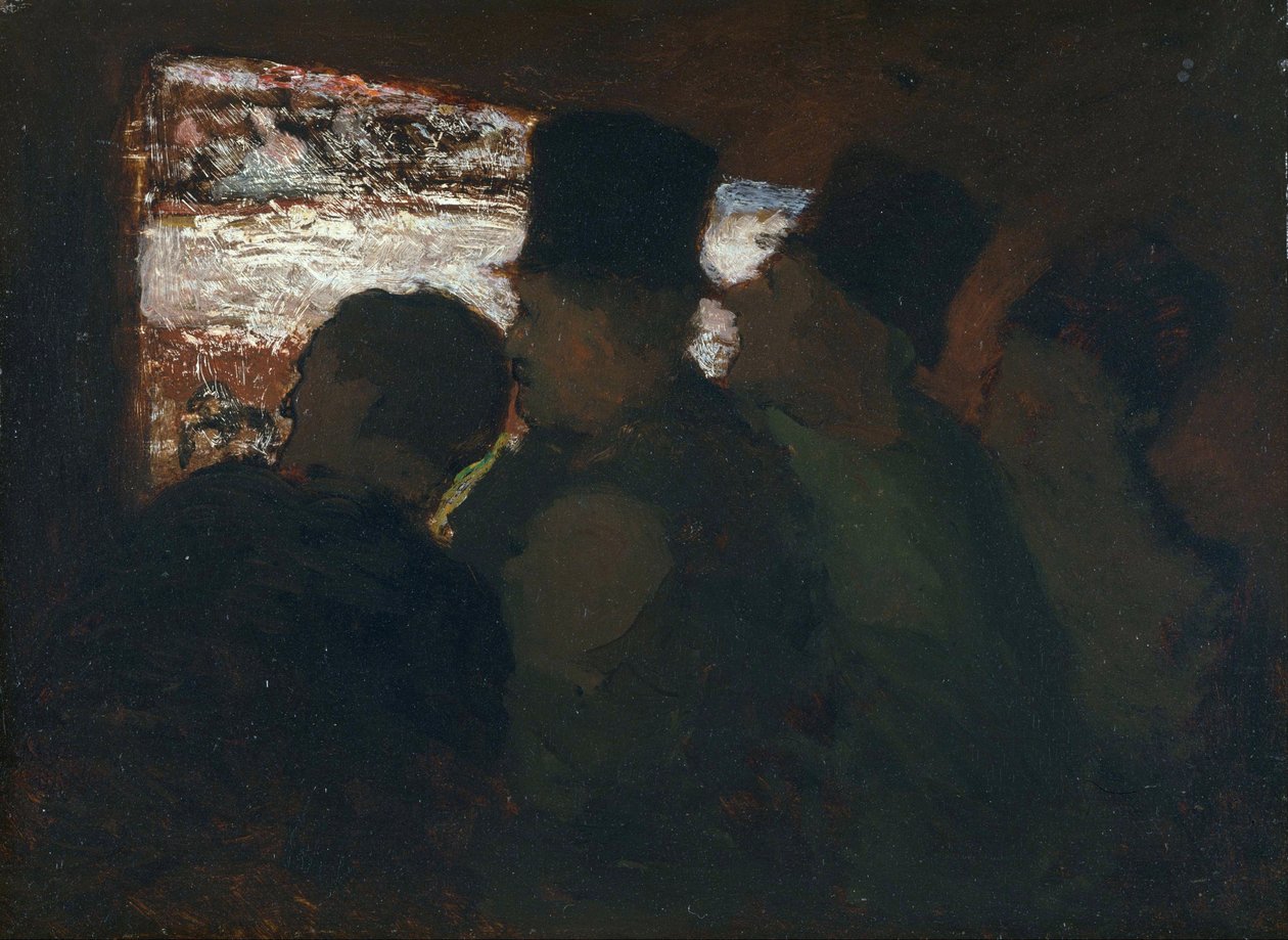 ""Parterre"" Publikum på teatret Maleri av Honore Daumier (1808-1879) 1858 National Museum of Western Art, Tokyo Japan av Honoré Daumier
