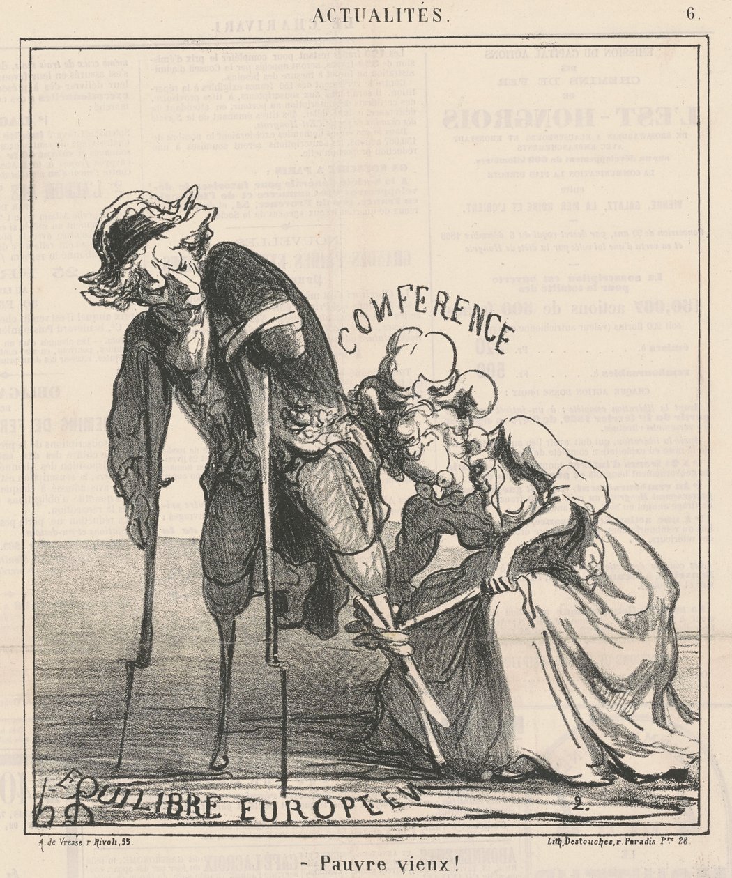 Stakkars gamle av Honoré Daumier