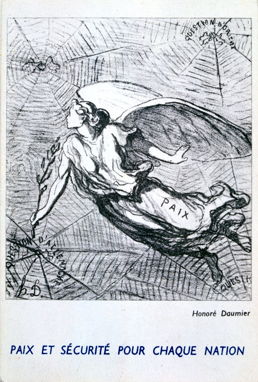 Fred og sikkerhet for hver nasjon av Honoré Daumier