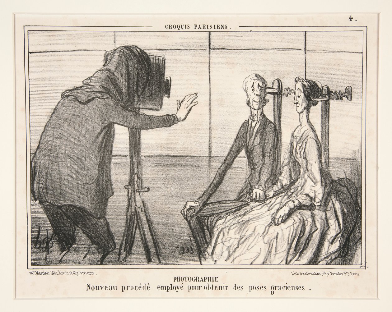 Fotografering. Ny prosess brukt for å oppnå grasiøse positurer, fra parisiske skisser av Honoré Daumier