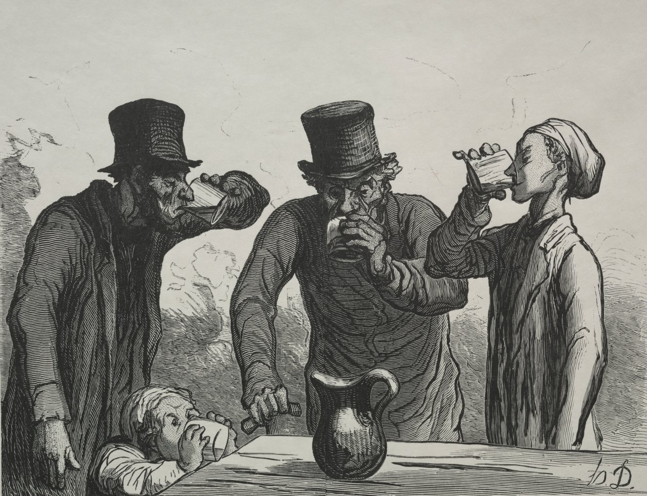 Drikkerens fysiologi: De fire aldre av Honoré Daumier